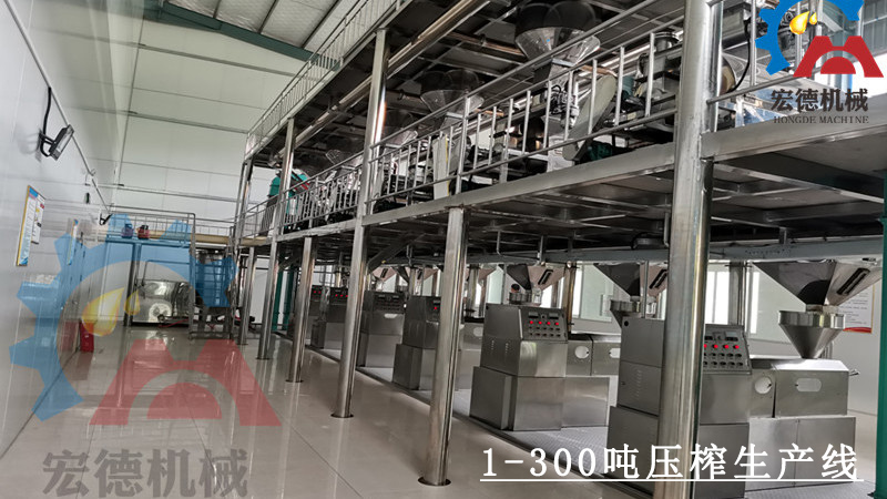 宏德濃香花生油壓榨生產(chǎn)線客戶現(xiàn)場